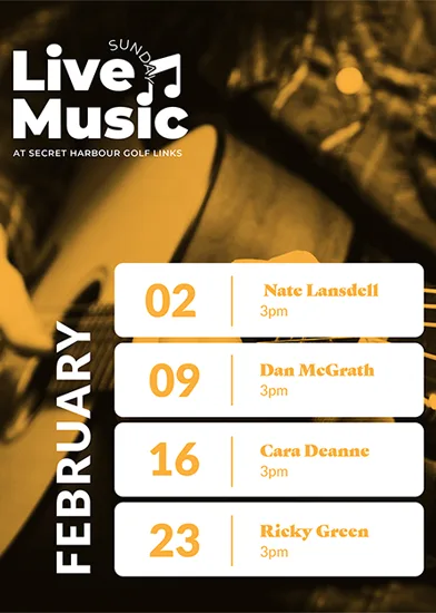 February Live Music Line Up