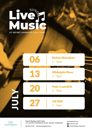 July Live Music Line Up