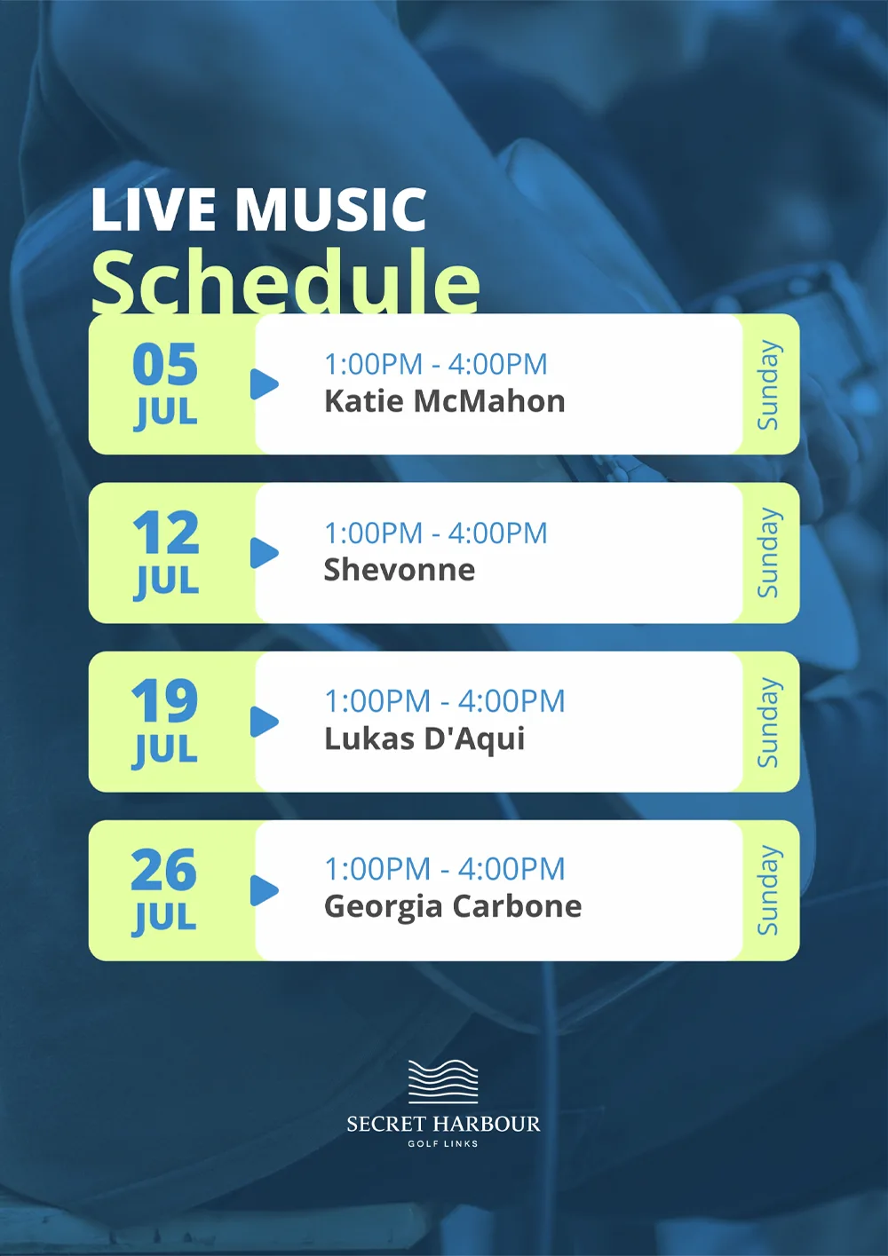 Live Music Line Up