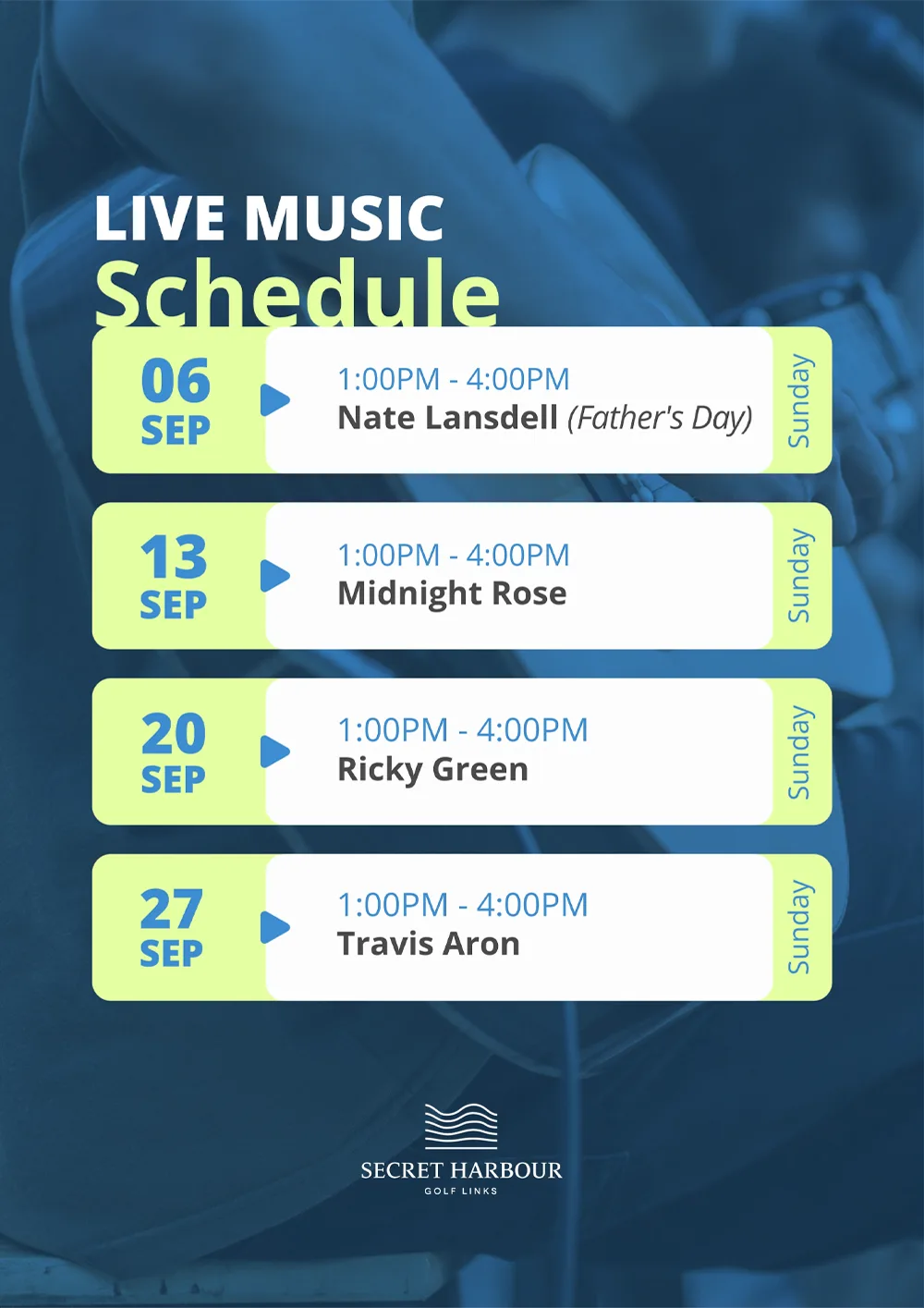 Live Music Line Up