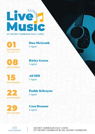 September Live Music Line Up